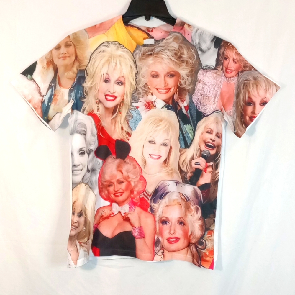 Dolly Parton Printed Shirt Size Small Western
